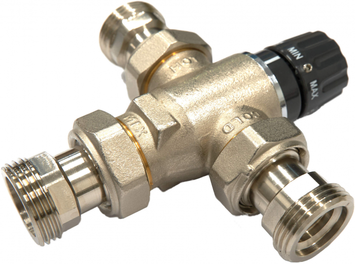 Baterie cu termostat centrală, Deante, Baterii cun inchidere temporizata,Cromat [1]