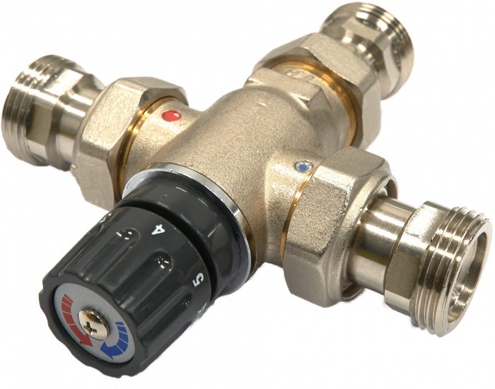 Baterie cu termostat centrală, Deante, Baterii cun inchidere temporizata,Cromat [2]