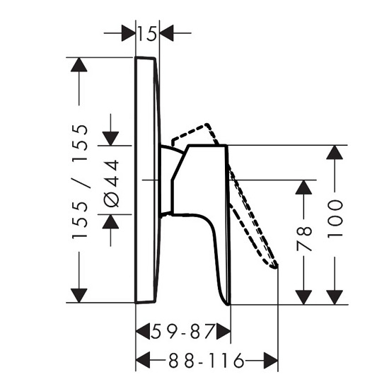 Baterie Duș Hansgrohe Talis E - Finisaj Gold Optic Lustruit [2]