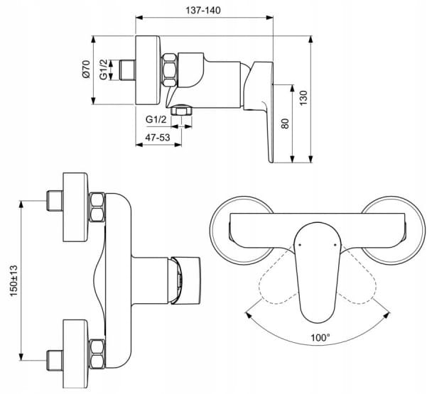 BATERIE DUS CERAFINE O NEGRU/CROM [4]