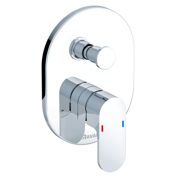 Baterie încastrabilă Chrome cu comutator pentru R-box  CR 065.00 [1]