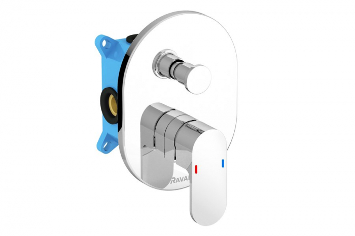 Baterie încastrabilă Chrome cu comutator pentru R-box  CR 065.00 [3]