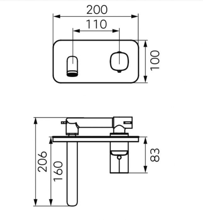 BATERIE INCASTRATA LAVOAR MEANDRO, CROM [2]
