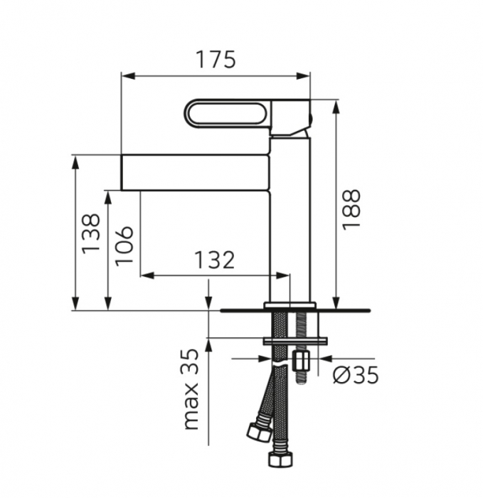 Baterie lavoar FDesign Zaffiro, auriu lucios [2]