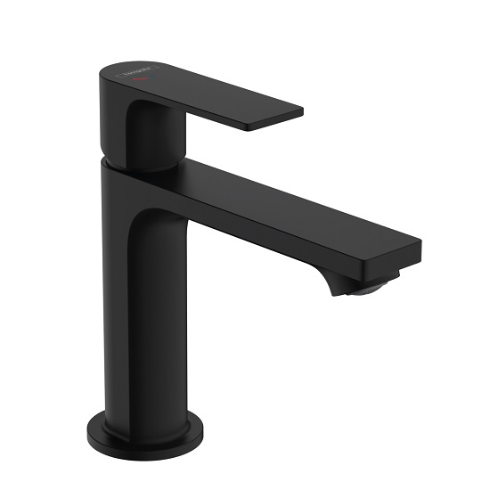 BATERIE LAVOAR REBRIS E 110 COOL START CU VENTIL POP UP, NEGRU MAT [1]