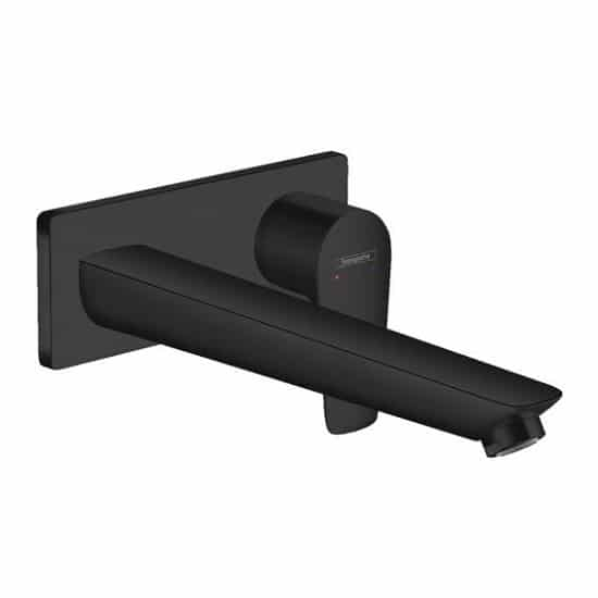 BATERIE LAVOAR TALIS E CU MONTAJ PE PERETE SI PIPA 225 MM, MATT BLACK [1]