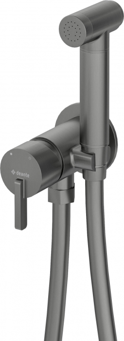 Baterie pentru bideu, îngropat, cu duș de mână tip bidetta, Deante, Silia,Titanium [1]