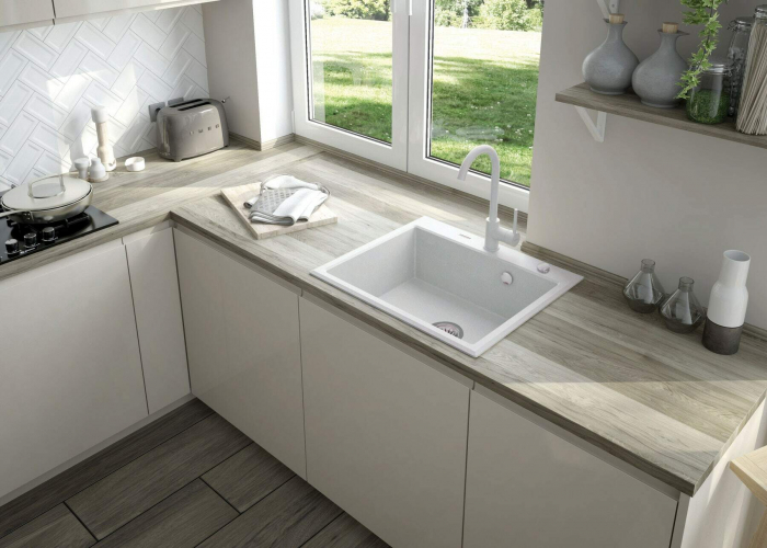 Baterie pentru bucătărie, Deante, Milin,WHITE [4]