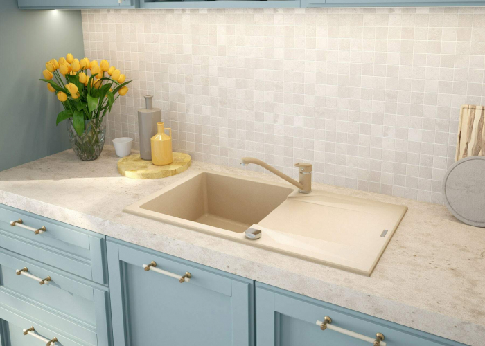 Baterie pentru bucătărie, Deante, ,Nisip [2]