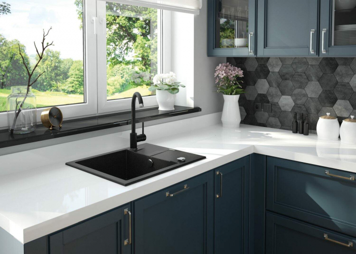 Chiuvetă din granit, 1-cuvă cu picurător [3]