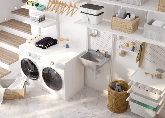 Baterie pentru bucătărie, cu pipă extractibilă, Deante, Narcyz,Cromat [3]