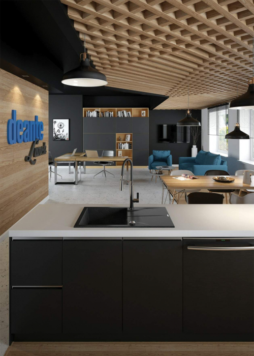 Baterie pentru bucătărie, cu pipă extractibilă, Deante, Gerbera,cromat WITH WHITE [8]