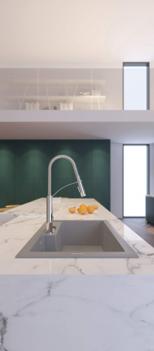 Baterie pentru bucătărie, cu pipă elastică - 2 Funcții [6]