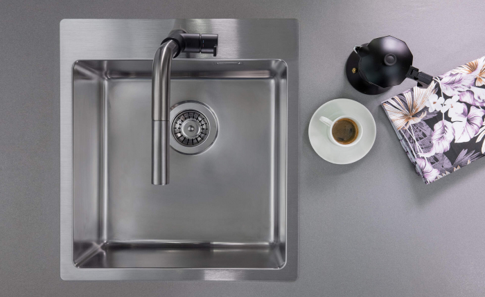 Chiuvetă din inox, 1-cuvă, Deante, Olfato,inox satinat [6]