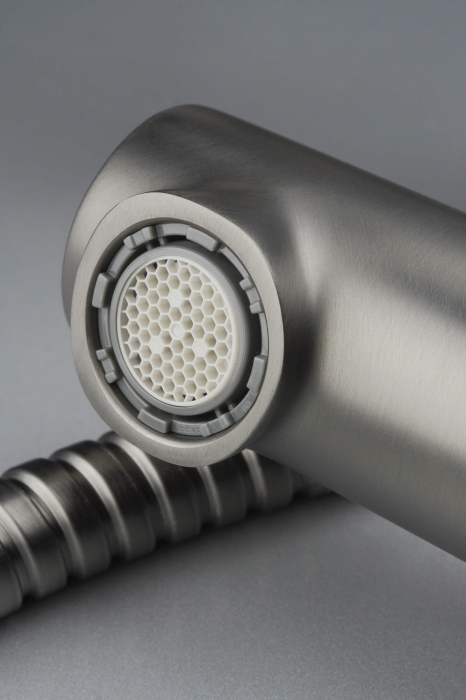 Baterie pentru bucătărie, cu pipă extractibilă, Deante, Silia,Titanium [4]