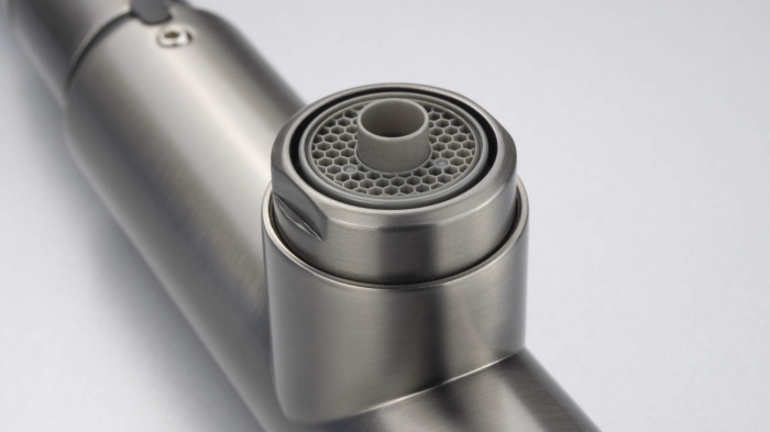 Baterie pentru bucătărie, cu racord pentru filtrul de apă, cu pipă extractibilă [6]