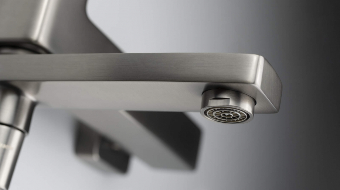 Baterie pentru cadă, montare pe perete - cu pipă pliabilă [5]