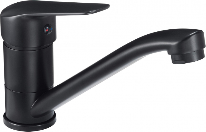 Baterie pentru chiuvetă, cu pipă pivotantă [1]