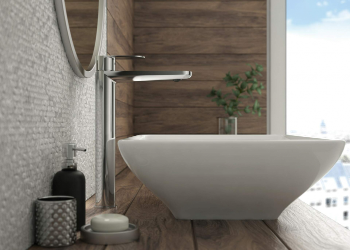 Baterie pentru chiuvetă, înalt, Deante, ,Cromat [2]