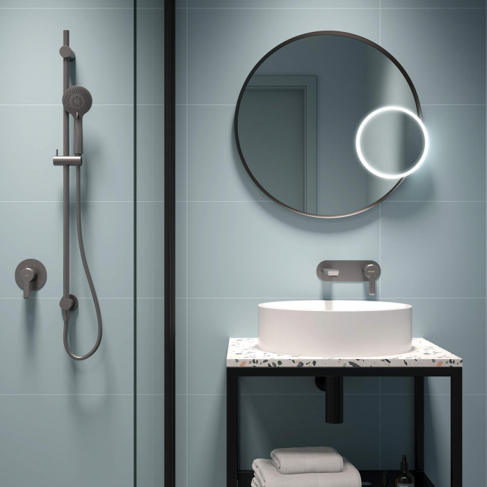 Set de duș, 3-funcții, cu bară glisantă - racord îngropat [3]