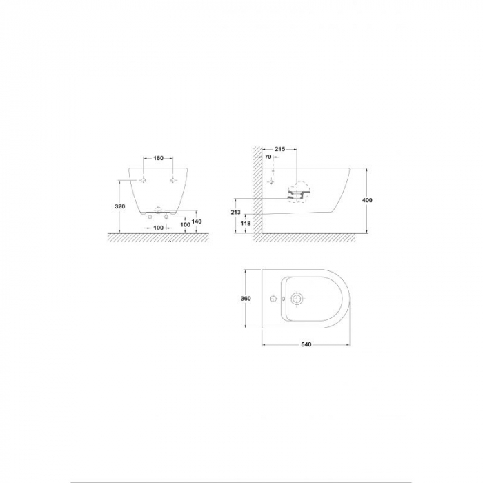 BIDEU EMMA ROUNDED SUSPENDAT ALB [2]