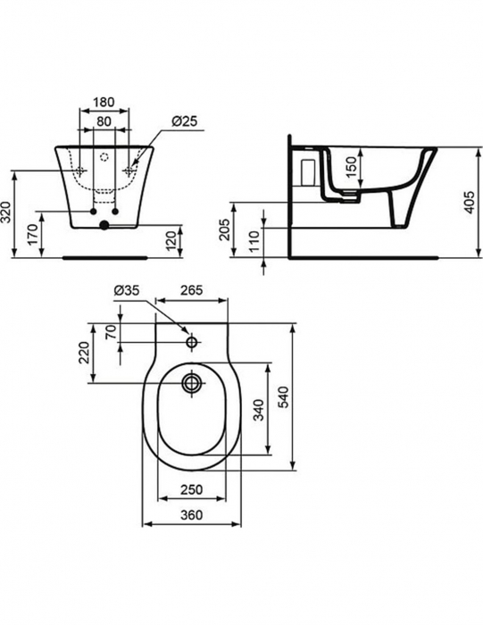 BIDEU CONNECT AIR SUSPENDAT, NEGRU MAT [4]