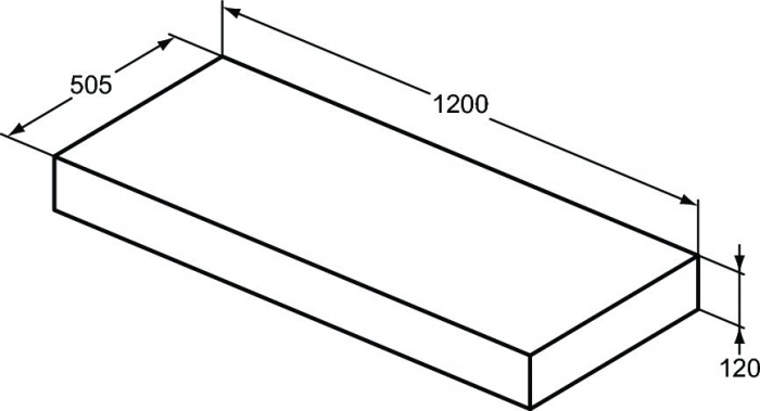 SUPORT PENTRU LAVOAR ADAPTO 1200X505X120 LEMN MARO INCHIS [2]