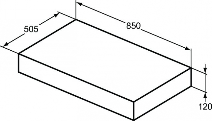 SUPORT PENTRU LAVOAR ADAPTO 850X505X120 ALB [2]