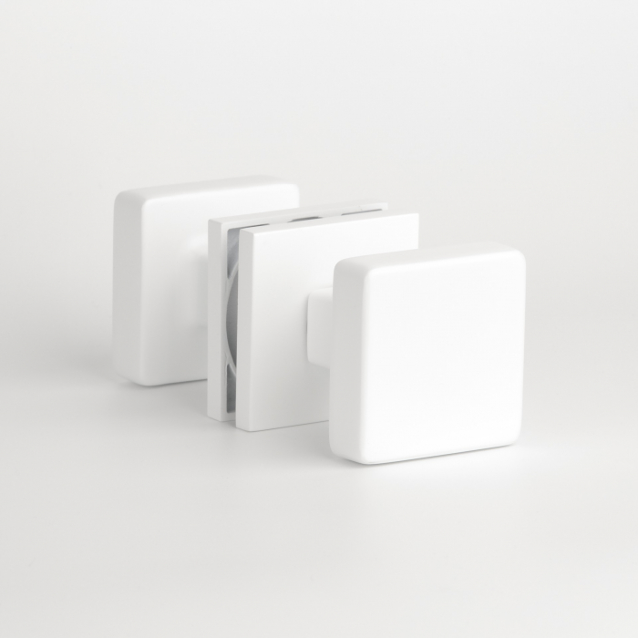 Buton cu doua fețe APRILE MORA Q SLIM 7MM ALB - alb mat [1]