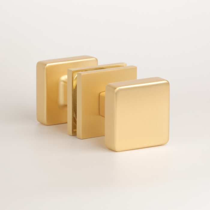 Buton cu doua fețe APRILE MORA Q SLIM 7MM GOLD SATIN - auriu mat [1]