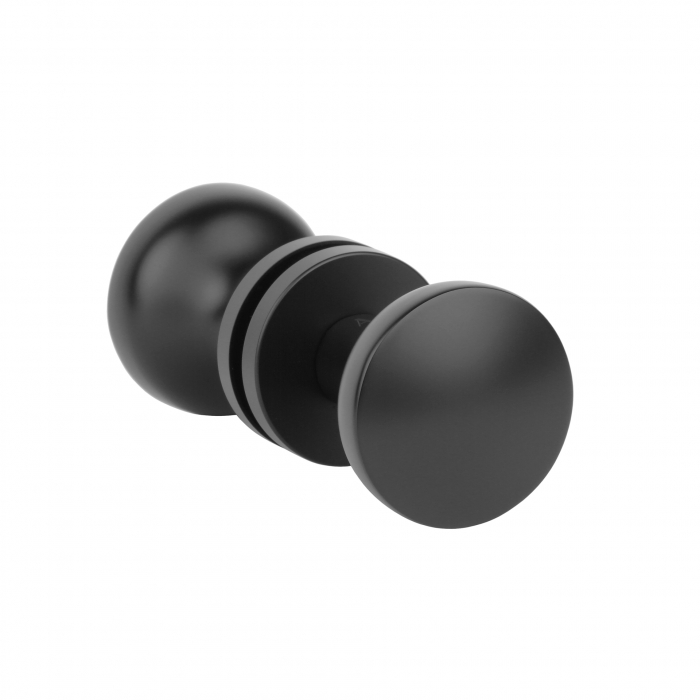 Buton cu doua fețe APRILE ORTICA R SLIM 7MM BK - negru mat - fix/deplasabil [1]