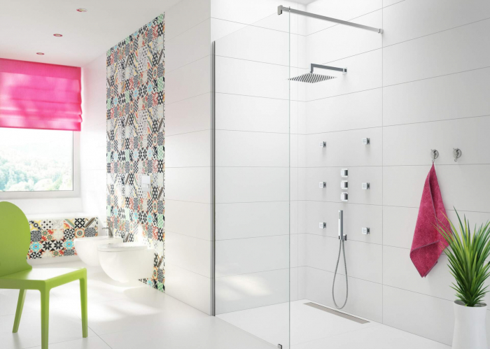 Cabină de duș, paravan, 120 cm [12]