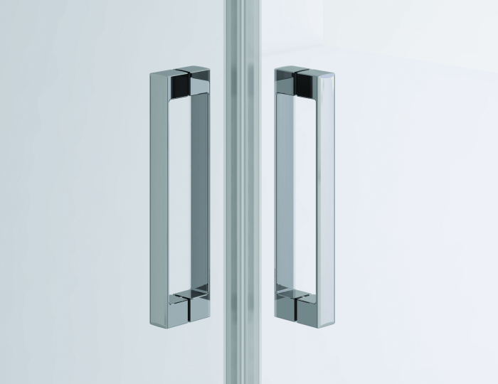 Cabina de dus Sanswiss Ocelia 120x80 cm, usa culisanta si perete fix, sticla transparenta, profil crom [5]