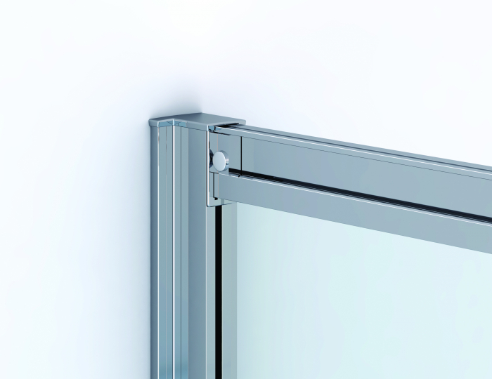 Cabina de dus Sanswiss Ocelia 120x80 cm, usa culisanta si perete fix, sticla transparenta, profil crom [16]