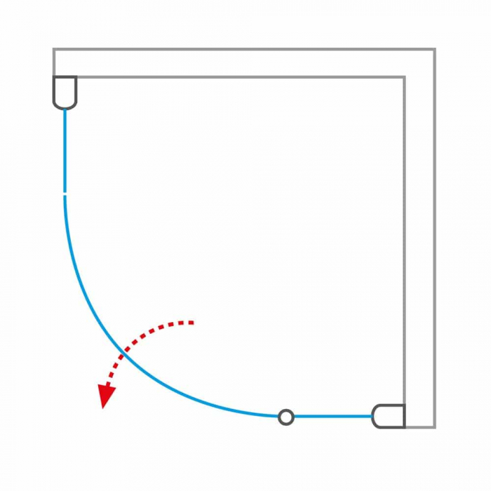 Cabina de dus semirotunda Roth Austin 90x90 cm, profil crom, serigrafiat -si cadita de dus [5]