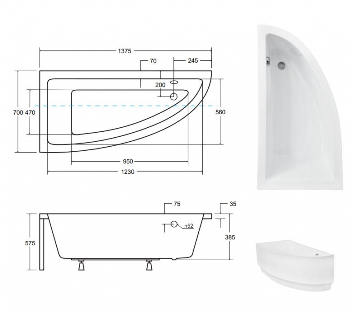 CADA ACRYL PRAKTIKA 140X70 STANGA [4]