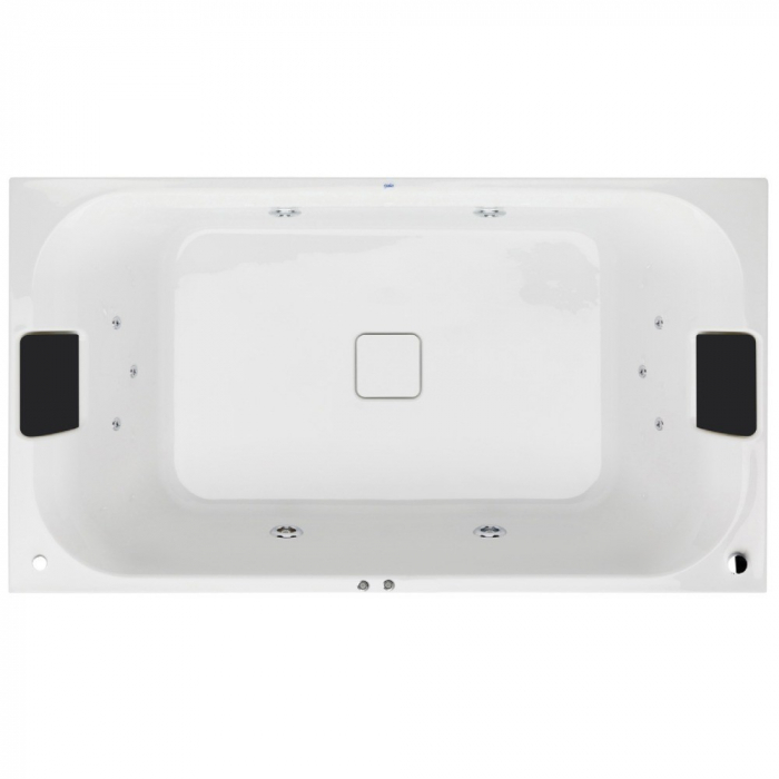 CADA ACRYL FLEX CENTER HIDROMASAJ 1800X1000 EMOTIVE, STANGA,  CU MASCA TIP L NEAGRA [1]