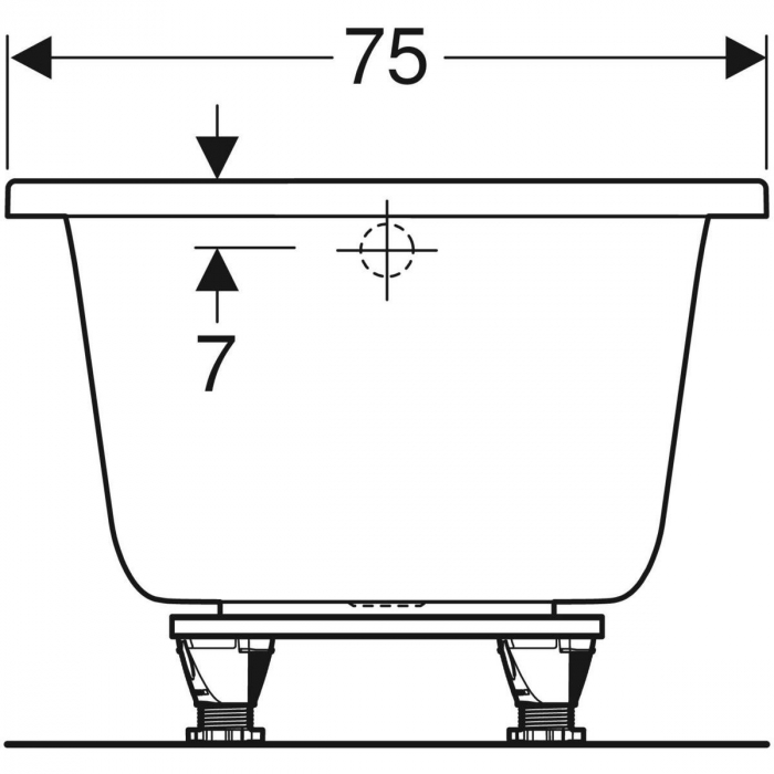 CADA ACRYL SELNOVA SQUARE 170X75 CM CU PICIOARE REGLABILE [3]