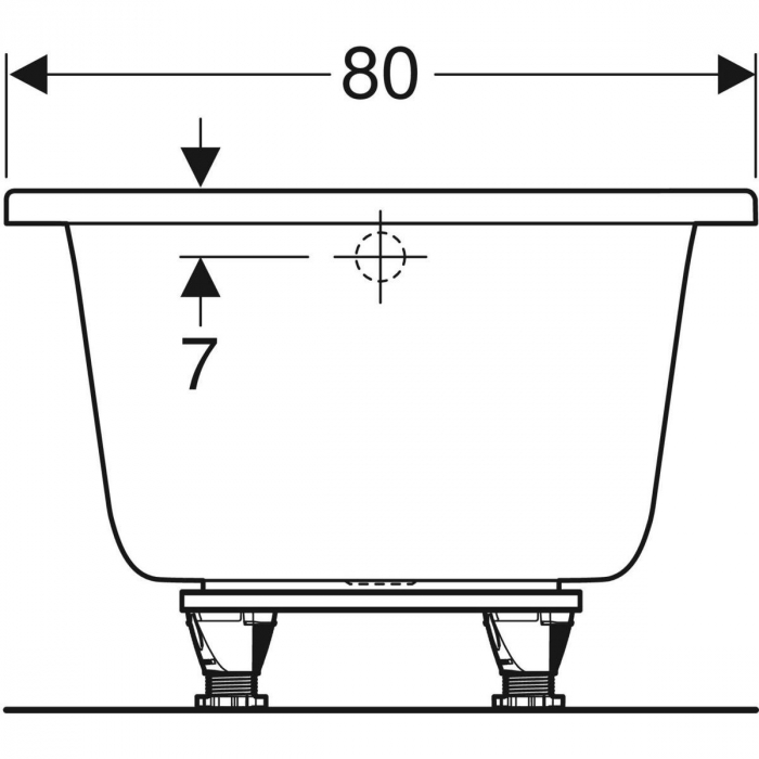 CADA ACRYL SELNOVA SQUARE 180X80 CM CU PICIOARE REGLABILE [2]