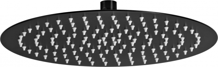 Cap de duș, oțel - 300 mm, Deante, Floks,Negru [1]