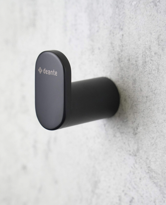 Cârlig, unic, Deante, Round,Negru [2]