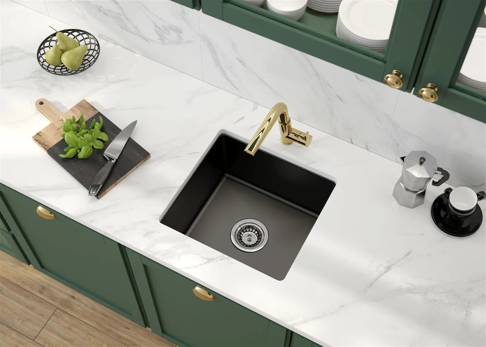 Chiuveta Ceramica 1 cuva alba,Sabor Deante  475*450 [2]