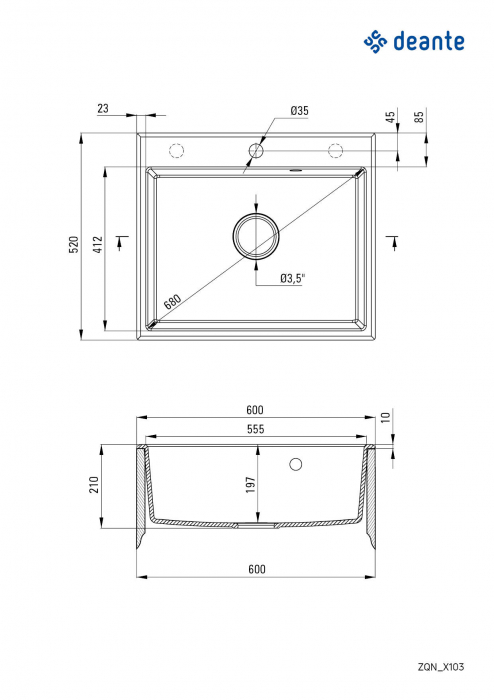 Chiuvetă din granit, 1-cuvă [2]