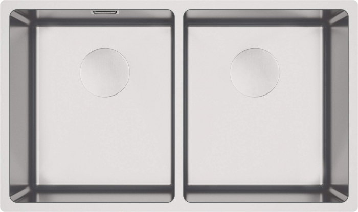Chiuvetă din inox, 2-cuve, montare sub blat [1]