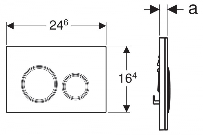 CLAPETA ACTIONARE REZERVOR INCASTRAT SIGMA 21 CULOARE METALICA CROM-GRI NISIPIU [2]