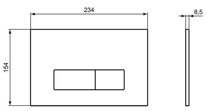 CLAPETA ACTIONARE MECANICA OLEAS M2 DUAL CROM [2]