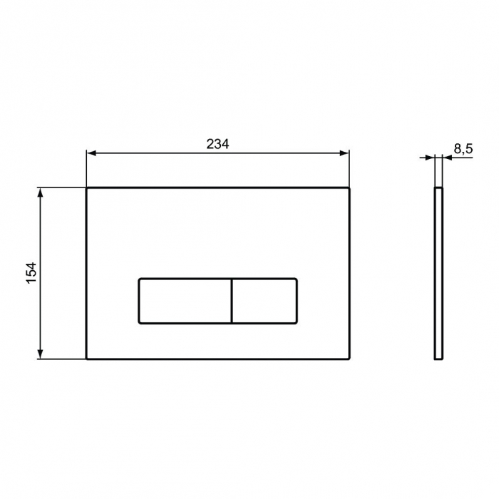 CLAPETA ACTIONARE MECANICA OLEAS M2 DUAL CROM MAT [2]