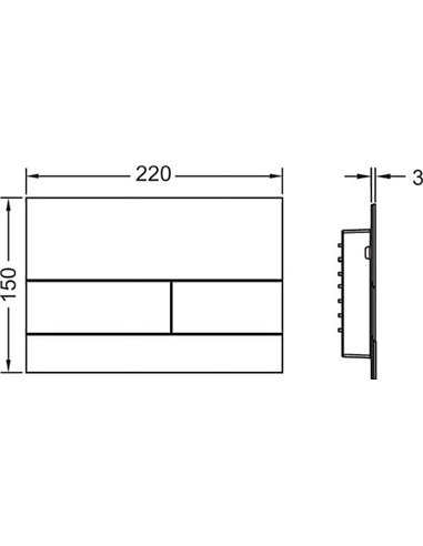 CLAPETA ACTIONARE IN DOUA TREPTE TECEsquare OTEL INOX II ALBA 240X170X2 MM CAL. I [2]
