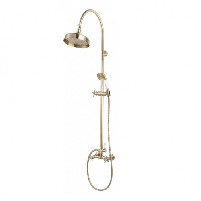 COLOANA DUS LACRIMA, CU BATERIE DUS, BARA DUS, CAP DE DUS FIX, PARA SI FURTUN DE DUS, BRONZ [1]