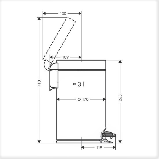 COS GUNOI CU PEDALA ADDSTORIS, CROM [2]